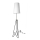 Candeeiro de chão TAFLO 1xE27/60W/230V branco/preto/dourado