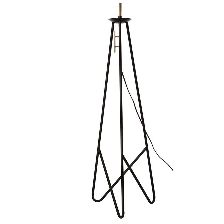 Candeeiro de chão TAFLO 1xE27/60W/230V branco/preto/dourado