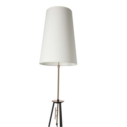 Candeeiro de chão TAFLO 1xE27/60W/230V branco/preto/dourado