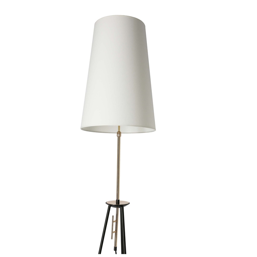 Candeeiro de chão TAFLO 1xE27/60W/230V branco/preto/dourado
