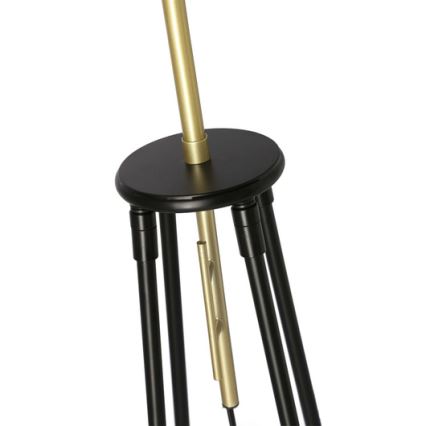 Candeeiro de chão TEGOLA 1xE27/60W/230V preto/dourado