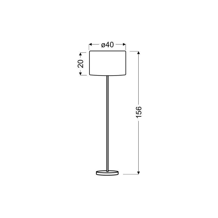 Candeeiro de chão TIMBER 1xE27/60W/230V bege/cromado mate