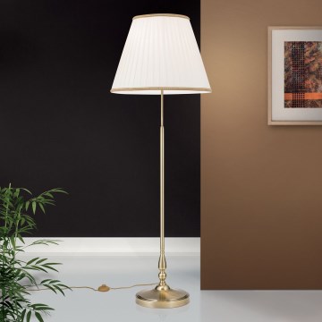 Candeeiro de chão TONIA 2xE27/60W/230V 154 cm branco/bronze
