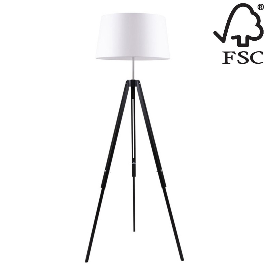 Candeeiro de chão TRIPOD 1xE27/60W/230V faia - certificado por FSC