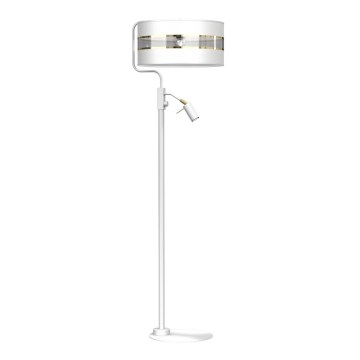 Candeeiro de chão ULTIMO 1xE27/40W/230V + 1xGU10/MR11/7W branco