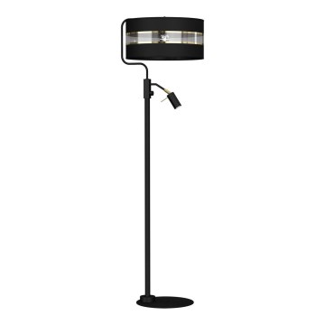 Candeeiro de chão ULTIMO 1xE27/40W/230V + 1xGU10/MR11/7W preto