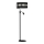 Candeeiro de chão ULTIMO 1xE27/40W/230V + 1xGU10/MR11/7W preto