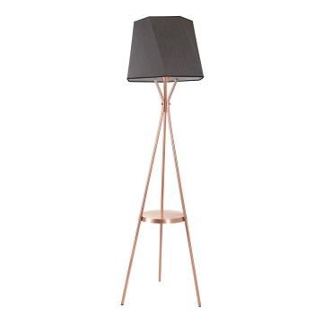 Candeeiro de chão VENEDIK 1xE27/60W/230V cinzento/cobre