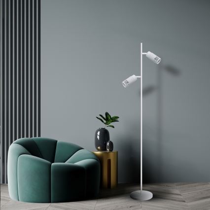 Candeeiro de chão VERTICAL 2xGU10/8W/230V branco