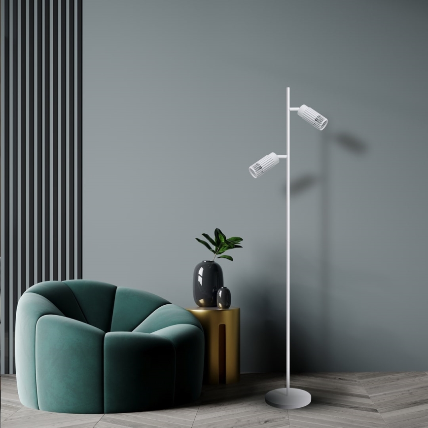Candeeiro de chão VERTICAL 2xGU10/8W/230V branco