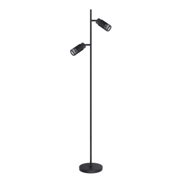 Candeeiro de chão VERTICAL 2xGU10/8W/230V preto