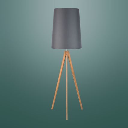 Candeeiro de chão WALZ 1xE27/25W/230V cinzento/madeira