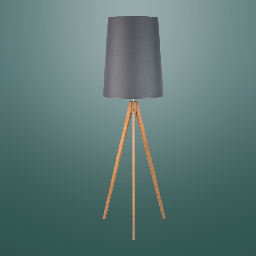 Candeeiro de chão WALZ 1xE27/25W/230V cinzento/madeira