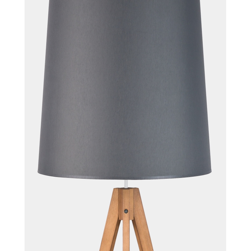 Candeeiro de chão WALZ 1xE27/25W/230V cinzento/madeira