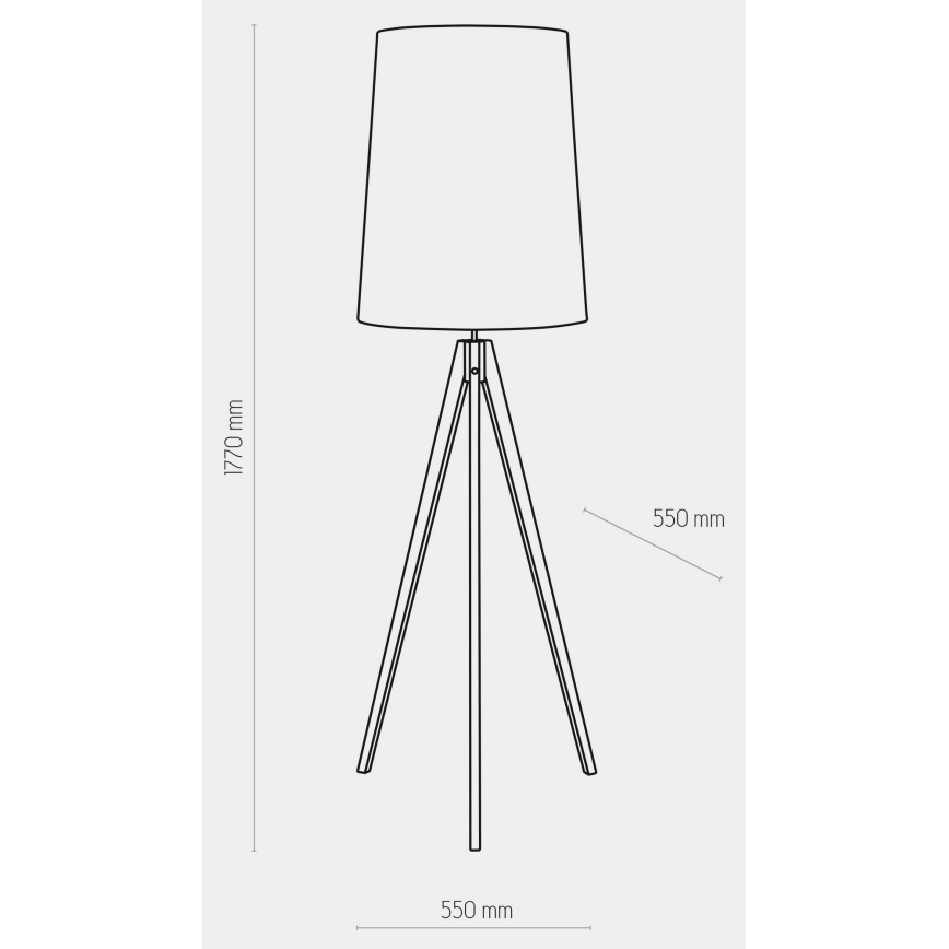 Candeeiro de chão WALZ 1xE27/25W/230V cinzento/madeira