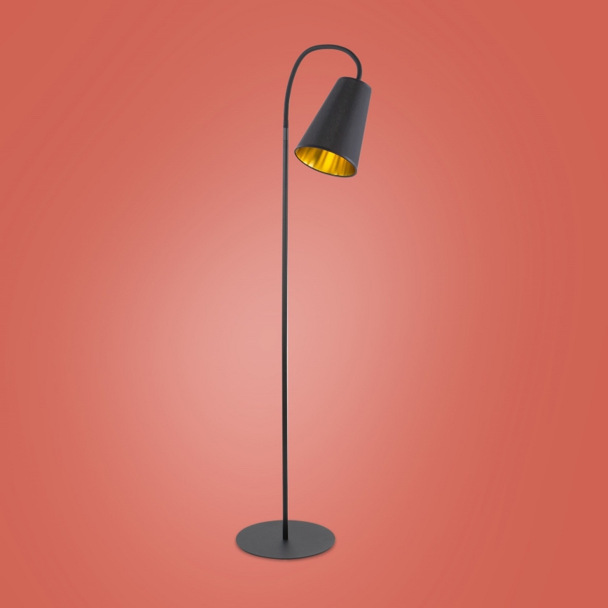 Candeeiro de chão WIRE 1xE27/15W/230V preto/dourado