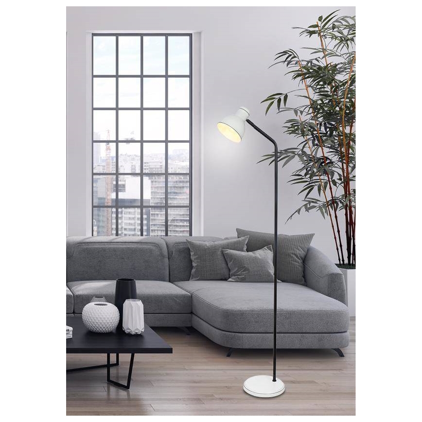 Candeeiro de chão ZUMBA 1xE27/40W/230V branco/preto