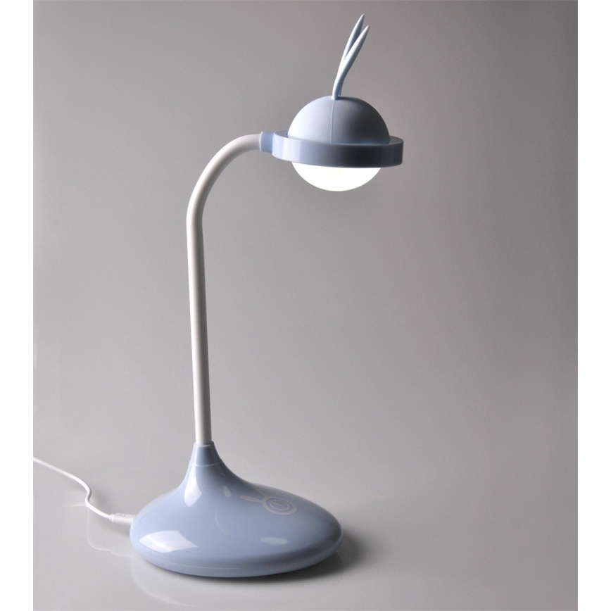 Candeeiro de criança LED de toque RABBIT LED/0,4W/5V 3000/6500K azul + USB