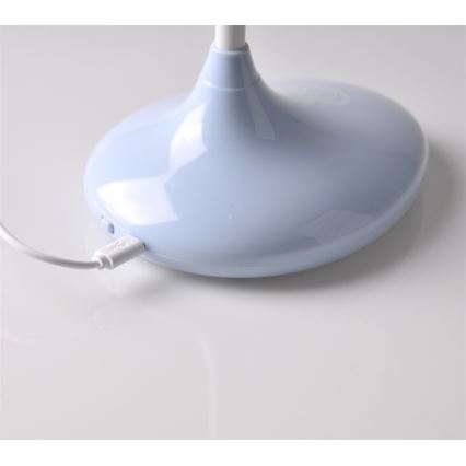 Candeeiro de criança LED de toque RABBIT LED/0,4W/5V 3000/6500K azul + USB