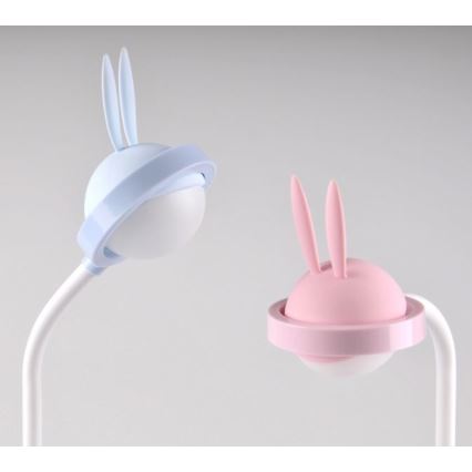 Candeeiro de criança LED de toque RABBIT LED/0,4W/5V 3000/6500K azul + USB