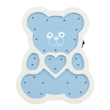 Candeeiro de criança LED LED/2xAA urso azul
