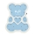 Candeeiro de criança LED LED/2xAA urso azul