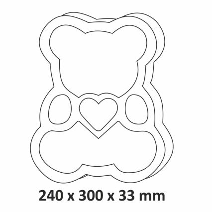 Candeeiro de criança LED LED/2xAA urso azul