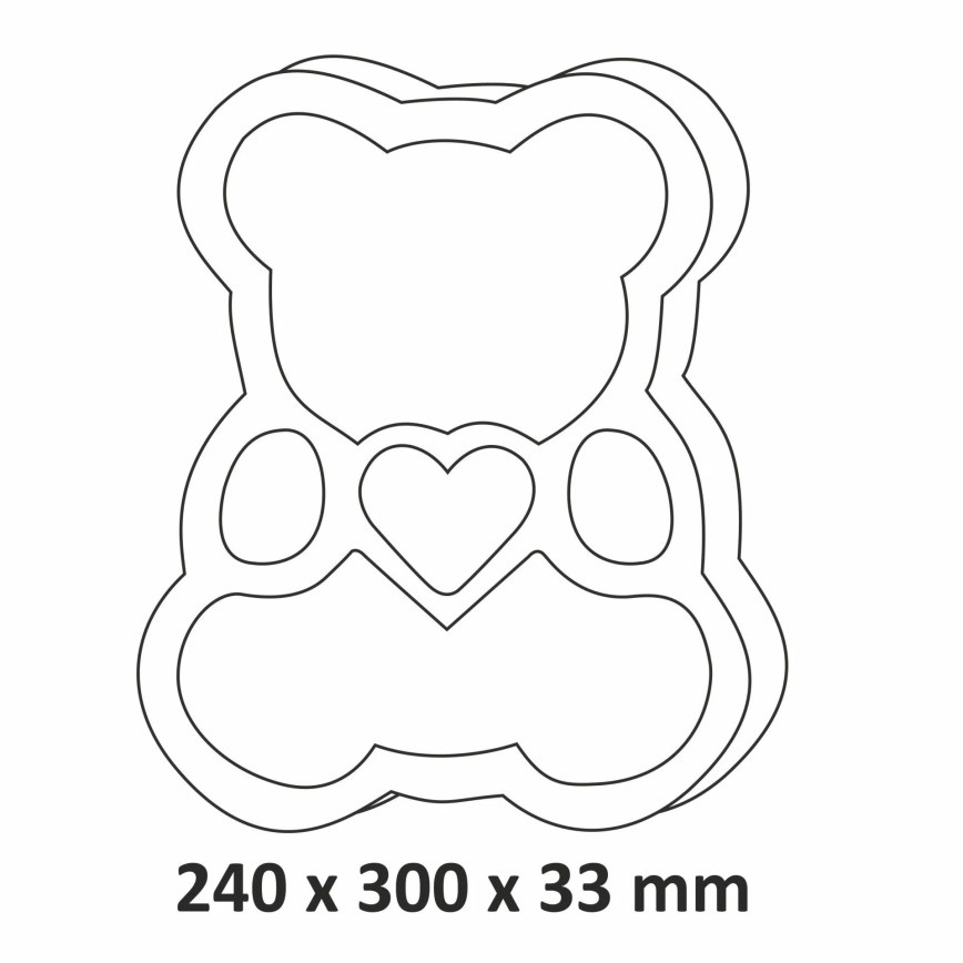Candeeiro de criança LED LED/2xAA urso azul
