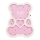 Candeeiro de criança LED LED/2xAA urso rosa