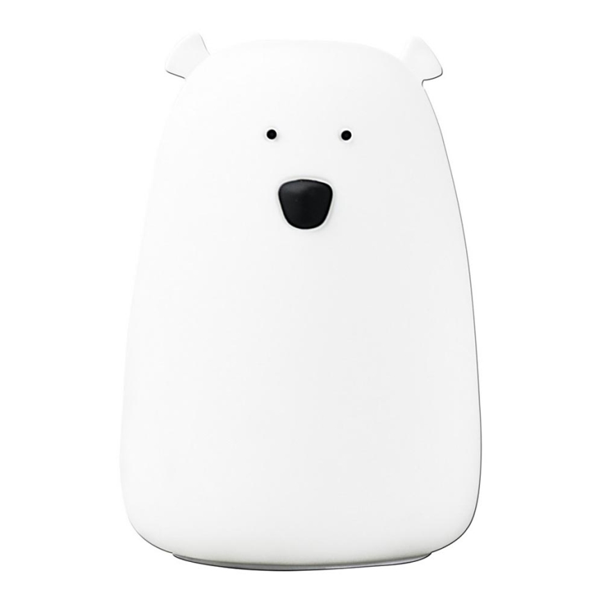 Candeeiro de criança LED RGB de toque BEAR LED/0,8W/5V white + USB