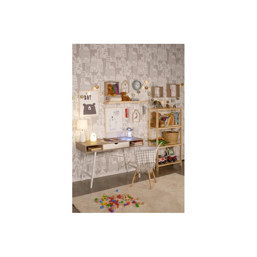 Candeeiro de criança LED RGB de toque BEAR LED/0,8W/5V white + USB