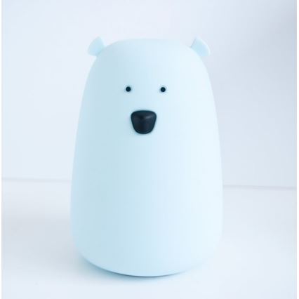 Candeeiro de criança LED RGB de toque BEAR LED/0,8W/5V white + USB