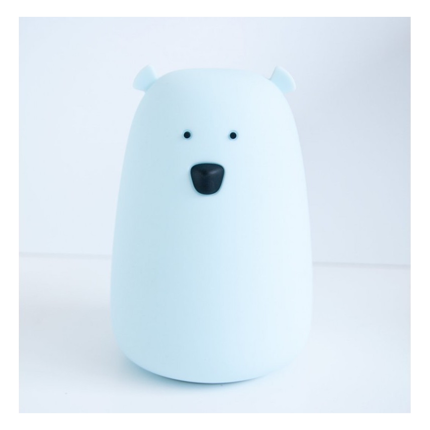Candeeiro de criança LED RGB de toque BEAR LED/0,8W/5V white + USB