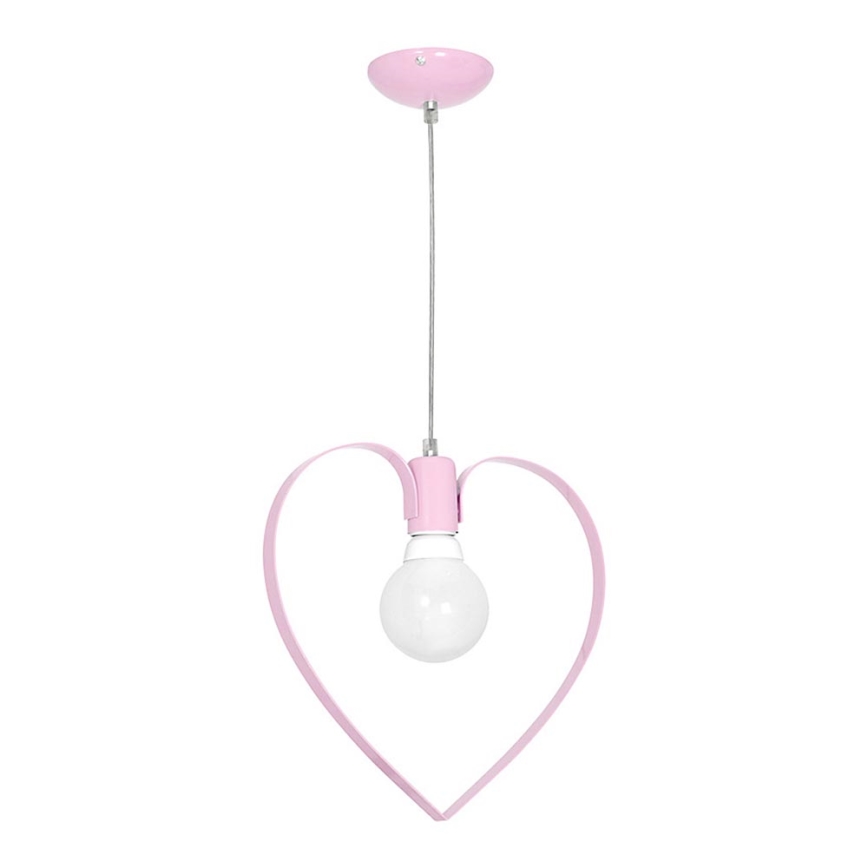 Candeeiro de criança LOVE 1xE27/60W/230V rosa claro