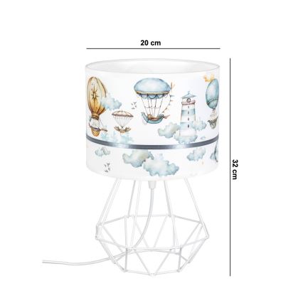 Candeeiro de criança PIKKI 1xE27/60W/230V azul