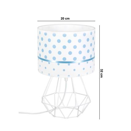 Candeeiro de criança PIKKI 1xE27/60W/230V azul