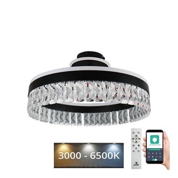 Candeeiro de cristal integrado LED com regulação LED/75W/230V 3000-6500K preto + comando