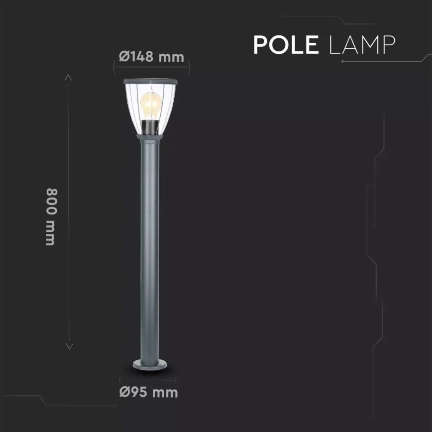 Candeeiro de exterior 1xE27/40W/230V IP44