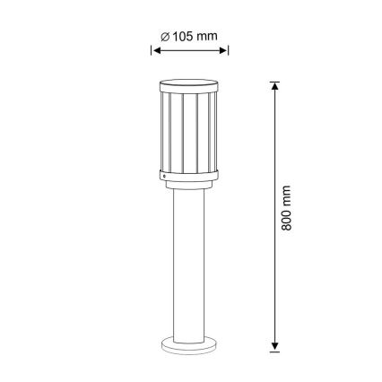 Candeeiro de exterior FIORD 1xE27/10W/230V IP44