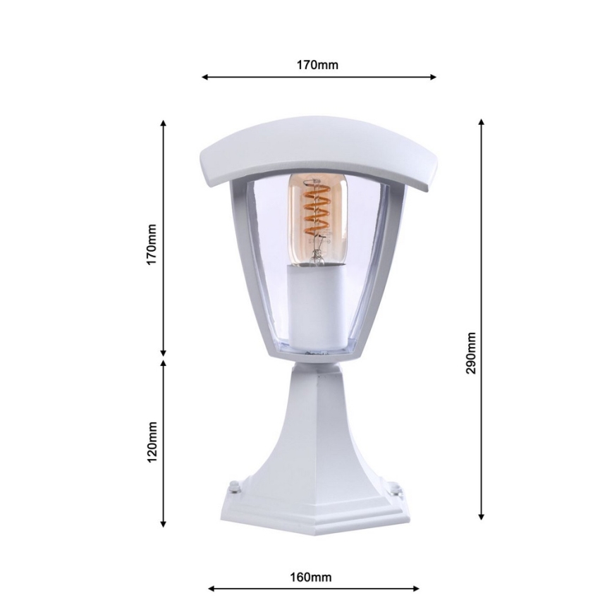 Candeeiro de exterior FOX 1xE27/40W/230V IP44 branco
