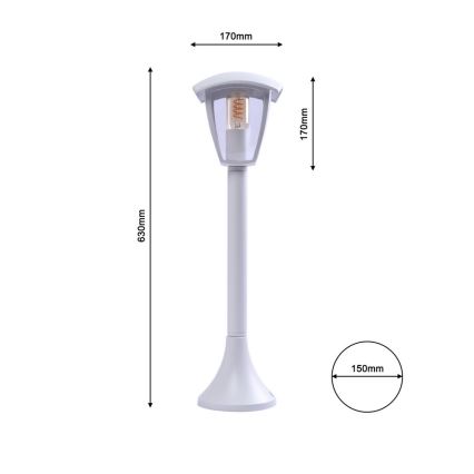 Candeeiro de exterior FOX 1xE27/40W/230V IP44 branco