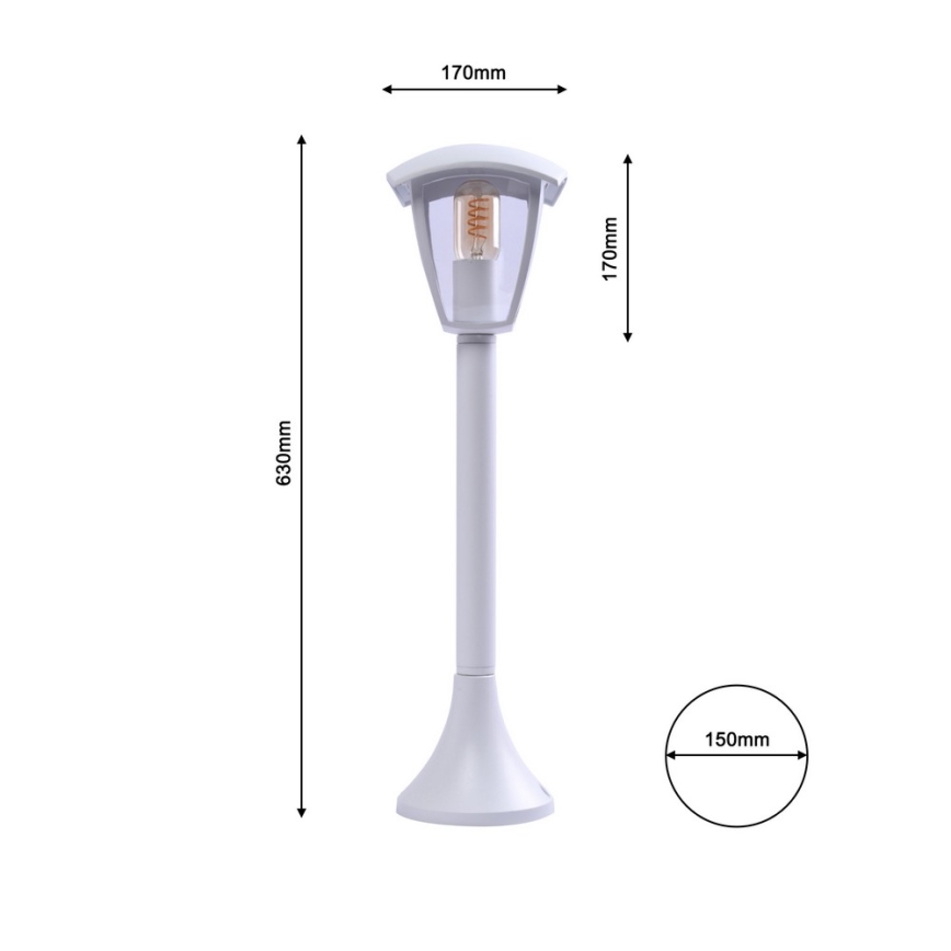 Candeeiro de exterior FOX 1xE27/40W/230V IP44 branco