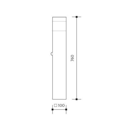 Candeeiro de exterior GARD 1xE14/60W/230V IP44