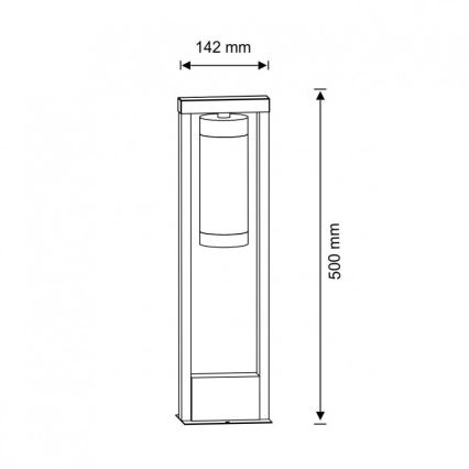 Candeeiro de exterior SPECTRA 1xE27/10W/230V IP44 50 cm