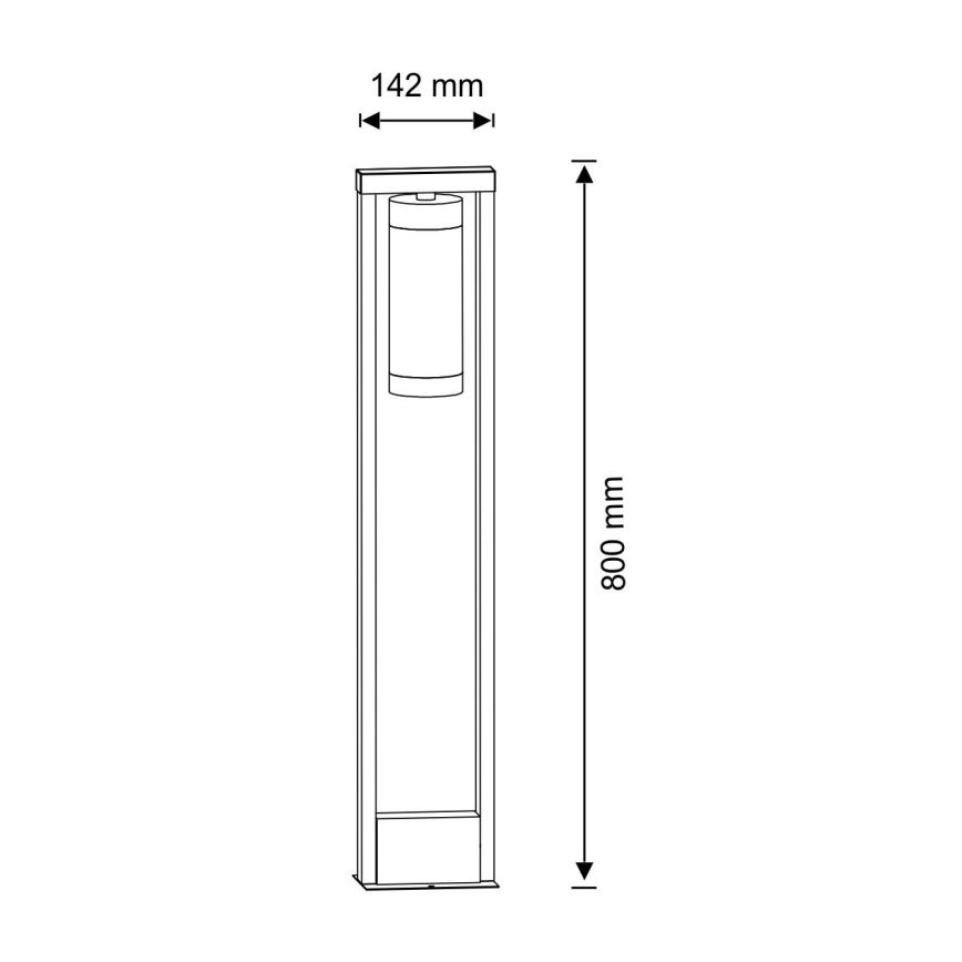Candeeiro de exterior SPECTRA 1xE27/10W/230V IP44 80 cm