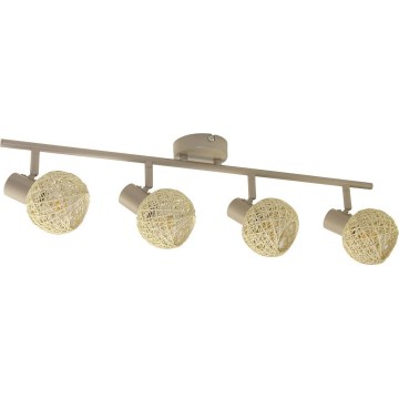 Candeeiro de focos DEX 4xE14/10W/230V bege/creme