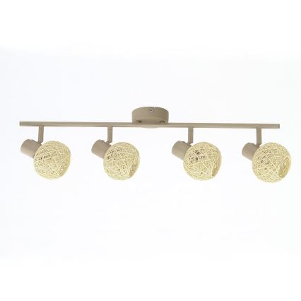 Candeeiro de focos DEX 4xE14/10W/230V bege/creme
