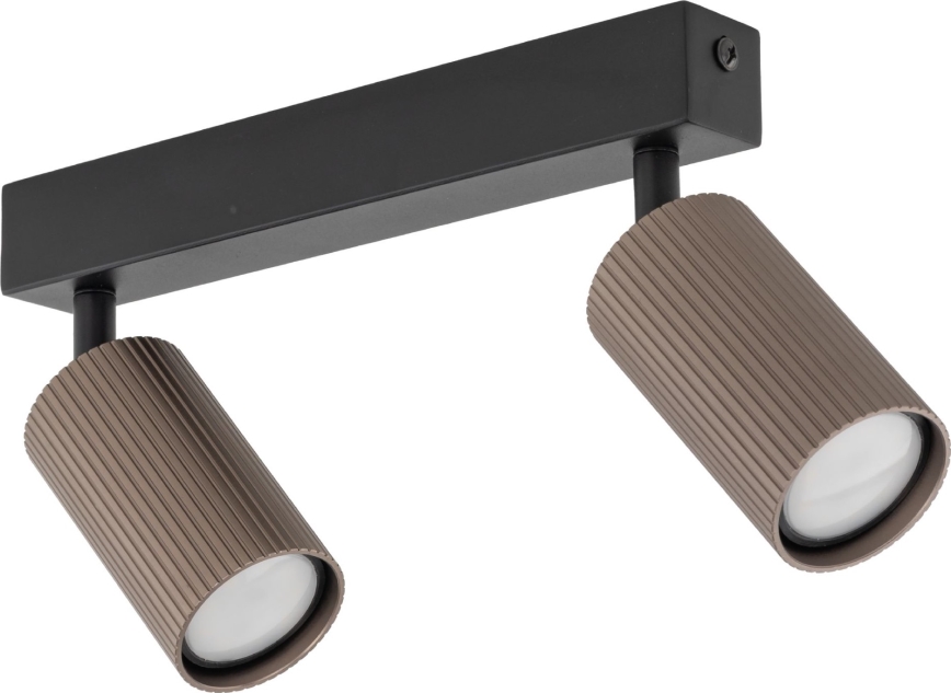 Candeeiro de focos TUNE 2xGU10/10W/230V preto/castanho