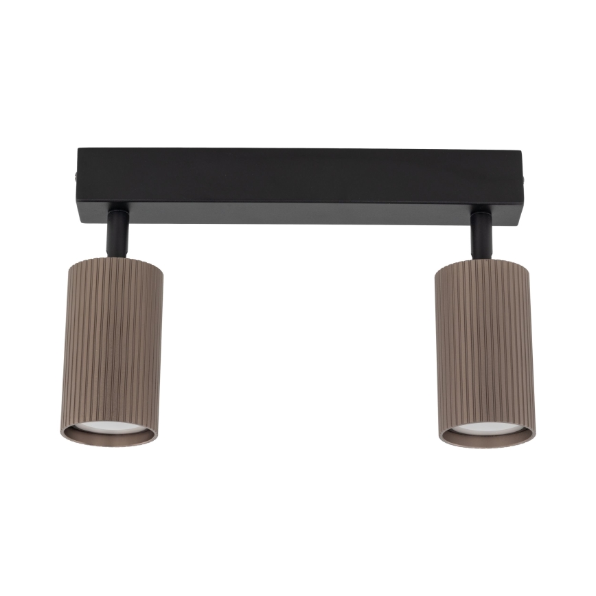 Candeeiro de focos TUNE 2xGU10/10W/230V preto/castanho