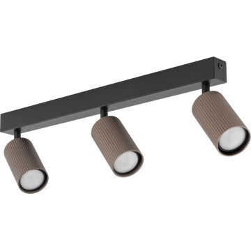 Candeeiro de focos TUNE 3xGU10/10W/230V preto/castanho